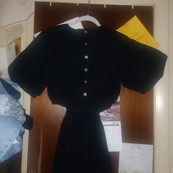 MADEWELL Seersucker Puff Sleeve Cutout Dress - Picture 11 of 13